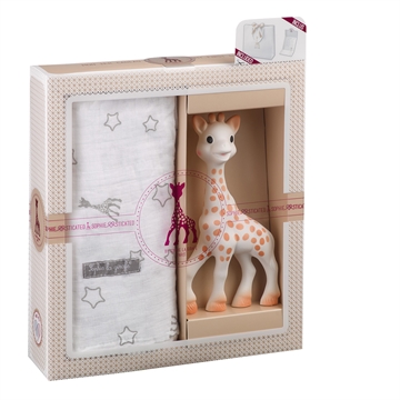 Sophiesticated Sophie la Girafe + Muslinfilt 120 x 120 cm